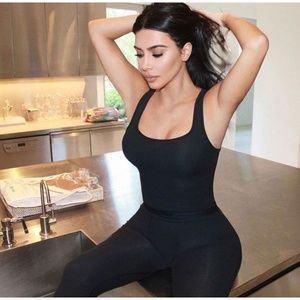 SKIMS Cotton Rib Tank Soot